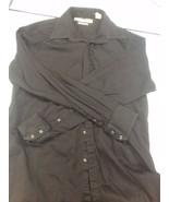 Perry Ellis Long Sleeve Shirt Black XL  - $7.91