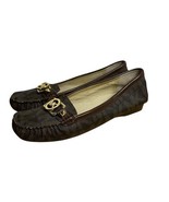 Michael Kors Camila Logo Slip On Brown Moccasin Loafers Women&#39;s Size 7.5M - $54.16 CAD