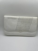 Vintage 70s White Clutch Unique Design - $7.92