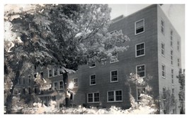 Old black and white photo of an apartment complex RPPC Postcard - £13.91 GBP