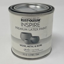 Rust-Oleum Inspire 297039 Premium Latex Paint, Gloss, White 8 oz.  SHIPS... - £14.06 GBP