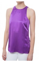 New Designer Helmut Lang 100% Silk Purple Tank XS P Womens Sleeveless Top NWT  - £249.63 GBP