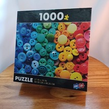 Colorful Buttons 1000 Piece Jigsaw Puzzle Sure-Lox New Sealed 27 X 19 In - $11.83
