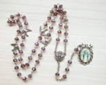 Purple Holy Spirit Dove Rosary Girl&#39;s Confirmation Gift Mary Our Lady of... - $19.99