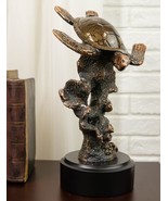 Ebros Nautical Marine Giant Sea Turtle Exploring Underwater Coral Reef S... - $124.95 CAD