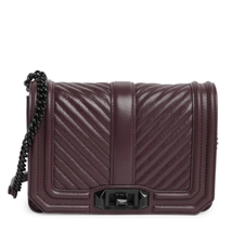 Rebecca Minkoff Small Love Leather Quilted Crossbody Bag,  Burgundy, NWT - £169.18 GBP