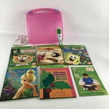 Leap Frog Tag Reading System Pen Books SpongeBob Tinker Bell Carry Stora... - $49.45