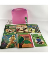 Leap Frog Tag Reading System Pen Books SpongeBob Tinker Bell Carry Stora... - $49.45