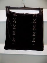 Forever 21 Brown Velvet Lace- Up Front Back Zip-up Skirt Size M Women's - $25.00