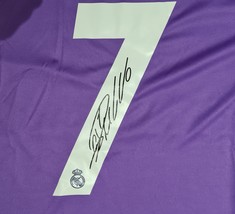 Real Madrid Purple Soccer Jersey 16/2017 RONALDO PRINTED SIGNATURE SIGNE... - £90.43 GBP