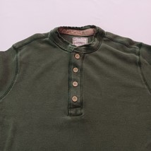 Authentic Red Camel 4-Button Men’s Green Cotton Sweatshirt Long Sleeve Sz Large image 5