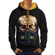 Wellcoda Skull With Mask Mens Contrast Hoodie, Triangle Casual Jumper - £31.45 GBP