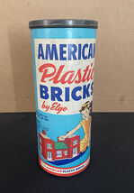 Vintage 50's American Plastic Bricks Container