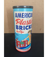 Vintage 50's American Plastic Bricks Container - $25.00