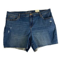 Universal Thread Womens Shorts Size 22W 24W 26W Distressed Denim 6&quot; Inseam - $21.14