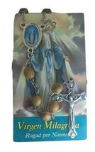 Catholic Rosary Necklace Olive Wood lady Grace Jerusalem Rosario de Mila... - £10.98 GBP