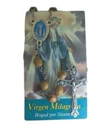 Catholic Rosary Necklace Olive Wood lady Grace Jerusalem Rosario de Mila... - $263.43 MXN