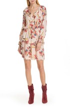 Joie Womens Nour 100% Silk Ruffle Neck Silk Dress, Size X-Large - Pink - £165.99 GBP