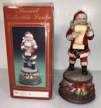 Windsor Collection Musical Santa Claus Christmas Tree Figurine Original Box - £7.88 GBP