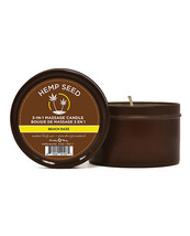 Earthly Body Suntouched Hemp Candle - 6 Oz Round Tin Beach Daze - £18.97 GBP