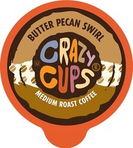 Crazy Cups Butter Pecan Swirl Coffee 22 to 132 Keurig K cups Pick Any Size - $24.89+