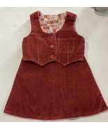 Vintage Cowgirl Corduroy Vest Skirt Set Little Girls 3 4 Handmade Retro ... - $357.88 MXN