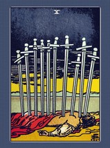 Decoration Poster from Vintage Tarot Card.Ten of Spades.Home Wall Decor.11405 - £13.39 GBP+