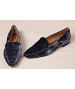 Sam Edelman Emelie Women 6.5 M Loafer Shoes Smokey Gray Velvet Fabric Sq... - €12,33 EUR