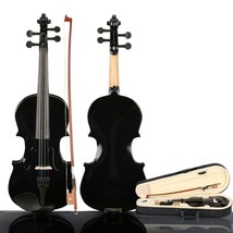 New 3/4 Size Acoustic Violin W/ Case Bow Rosin For Kids Children Black - $87.99