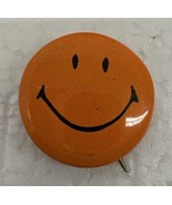 Smiley  Orange Happy Face Button Pin Back 1” - $14.80