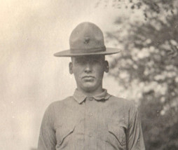 Wwi Us Marine Private Edmonston Rppc Usmc Real Photo Postcard - £50.34 GBP