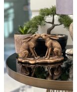 Bronzed Ornamental Kissing Hares - $28.47