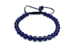 Natural Lapis Lazuli 6x6 mm Beads Thread Bracelet ATB-58 - £7.23 GBP