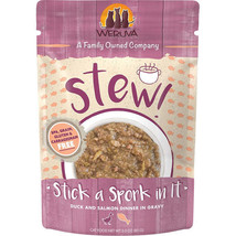 Weruva Cat Stew! Stick a Spork in It Duck &amp; Salmon Dinner in Gravy 3oz. Pouch (C - £30.03 GBP