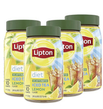 Lipton Iced Tea Mix Diet Decaffeinated Lemon Caffeine-Free 3 oz = 10 Qt, 4 Pack - £62.37 GBP