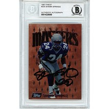 Shawn Springs Seattle Seahawks Auto 1997 Finest Football Signed Card Beckett BGS - £63.28 GBP