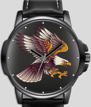 Flying Eagle Catching Prey Art Sport Style Wrist Watch Unique Rare Fashion Gift - £40.33 GBP