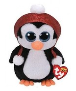 Ty Beanie Boos Gale Christmas Penguin Plush Winter Holiday Red Snow Hat ... - £10.29 GBP