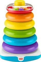 Fisher-Price Toddler Toy Giant Rock-A-Stack, 6 Stacking Rings with Roly-... - £32.28 GBP