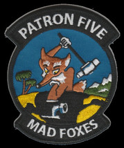 4&quot; Navy VP-5 Mad Foxes Patron Fixed Wing Squadron Embroidered Patch - £28.06 GBP