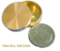 Okito Coin Box - Brass Version - Coins Appear, Vanish and Penetrate! - £15.57 GBP