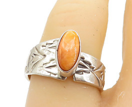 LP NAVAJO 925 Silver - Vintage Coral Etched Pattern Band Ring Sz 7.5 - RG7664 - £64.95 GBP