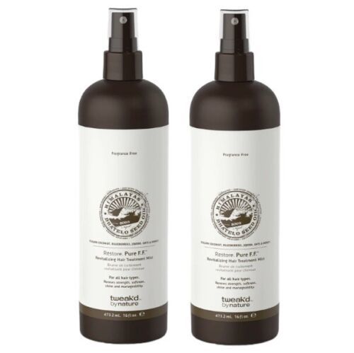 2 Tweak'd Restore Pure F.F. Fragrance Free Hair Treatment Mist 16oz w/ (2) Pumps