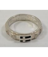 *B14) Vintage Silver Rotating Rosary Spinner Ring Size 9 - $74.24
