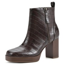 WHITE MOUNTAIN Women&#39;s Shoes Manito Stacked Heel Platform Bootie, - $54.59