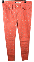 Levis 535 Legging Jeans Size 28 Bandana Print Coral Peach Pink Stretch 2... - £29.23 GBP