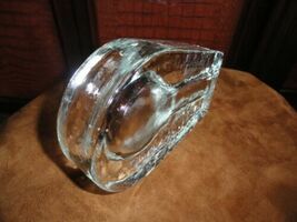 Art Deco heavy glass cigar ashtray. Measures 7.5"  L  x  5"  W x  1.5' H image 3