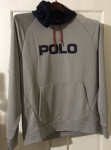 Polo Ralph Lauren Grey Navy Spell out Performance Hoodie Size XL NWT - £71.31 GBP