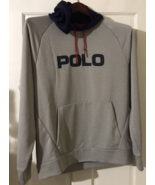 Polo Ralph Lauren Grey Navy Spell out Performance Hoodie Size XL NWT - £67.84 GBP