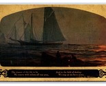 Ships at Sea Whittier Verse UNP DB Postcard T21 - $2.92
